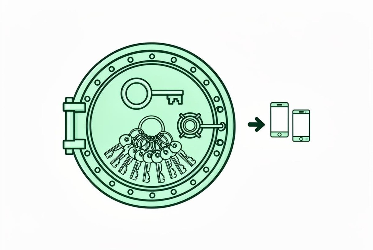 Vault with several keys and one master key
